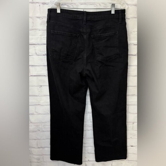 Kut From The Kloth Size‎ 10 High Rise Sienna Wide Leg Black Jeans Stretch - Picture 7 of 8